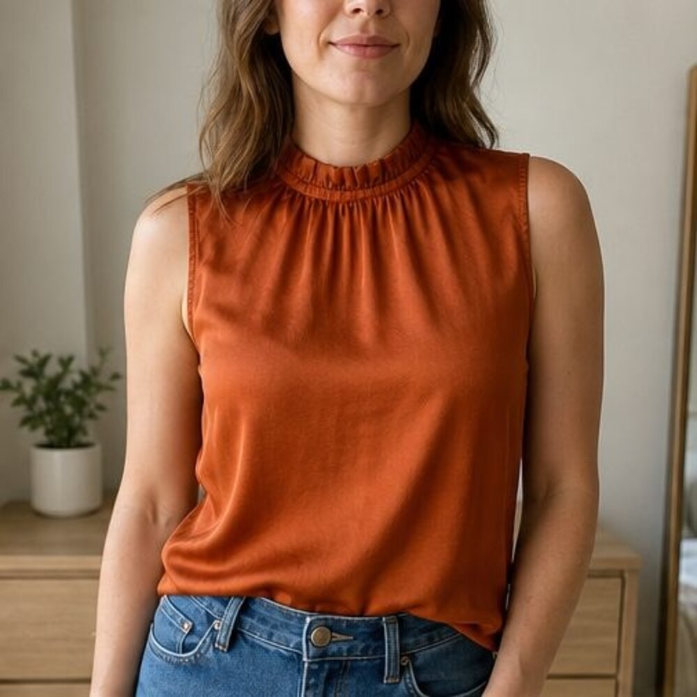 Sage Button Blouse - Picture 2 of 6
